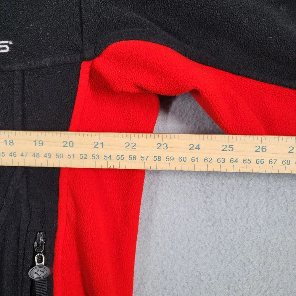 Polaris Pure‎ Fleece Jacket Men's M Black Red Full Zip Outdoor
